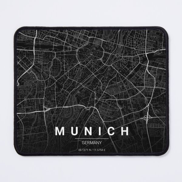 Item preview, Munich Map Print | Minimalist Noir City Map | Munich Wall Art Poster designed and sold by Lovely Maps.