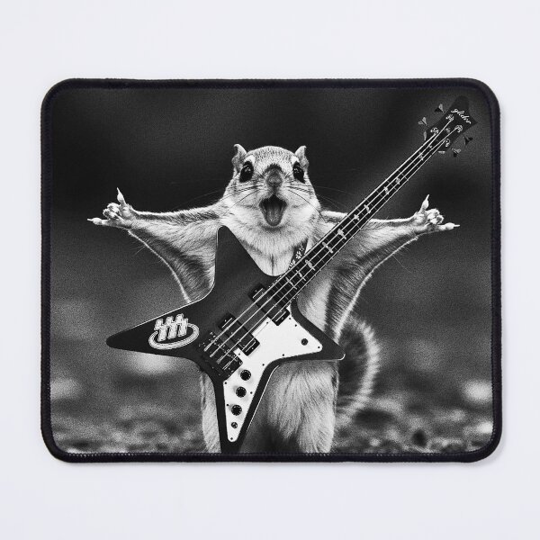 Item preview, Flying Squirrel Rock Star – Bass Guitar Animal Pose designed and sold by The Atomics.