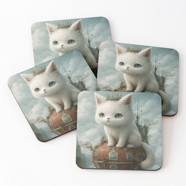 Item preview, Surreal Floating Cat World. Pop Surrealism Art inspired by Mark Ryden. Lowbrow art.. designed and sold by Piagor.