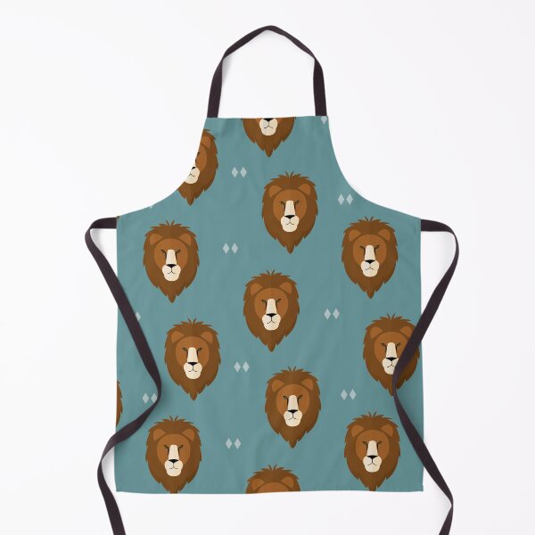 Item preview, Lion heads on blue designed and sold by reneesillus.