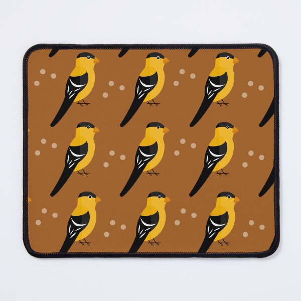 Item preview, American goldfinches on brown designed and sold by reneesillus.