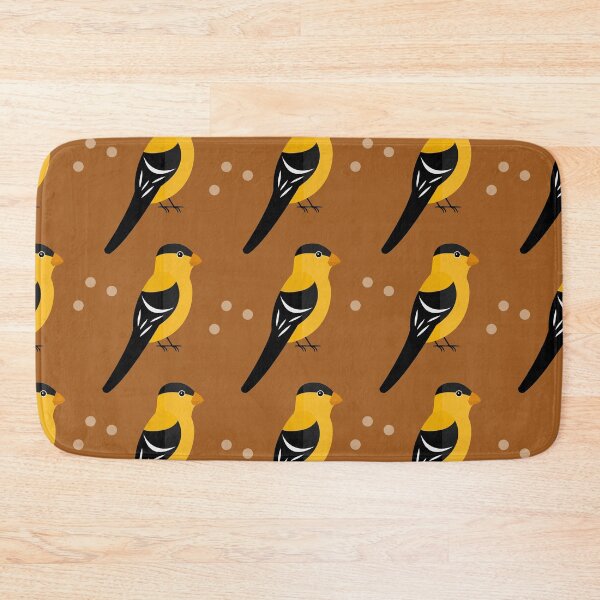Item preview, American goldfinches on brown designed and sold by reneesillus.