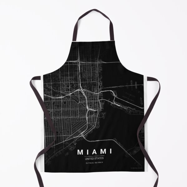 Item preview, Miami Map Print | Minimalist Noir City Map | Miami Wall Art Poster designed and sold by Lovely Maps.