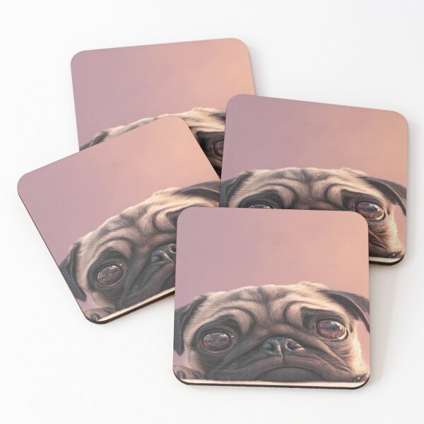 Item preview, Cute Pug Dog Peeker Sad Eyes Puppy Lover designed and sold by NicolasGlowArt.