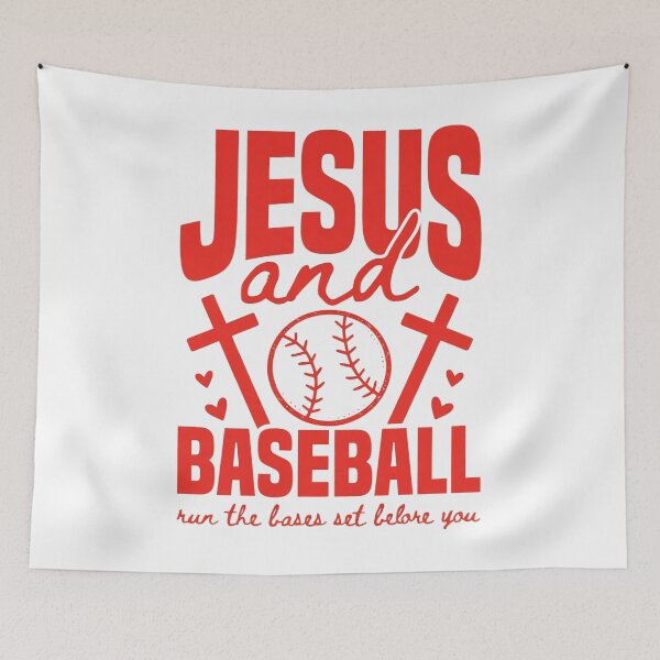 Item preview, Jesus and Baseball, Christian Baseball, Faith Baseball designed and sold by MEMCATDESING.