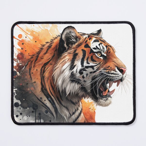 Item preview, Neon Ink Splash Tiger Face – Abstract Watercolor Animal Streetwear Design designed and sold by Studio Atharv.