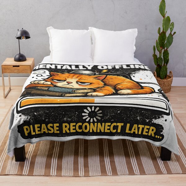 Item preview, Mentally Offline Please Reconnect Later Funny Introvert Humor, Socially Drained designed and sold by MyTutina.