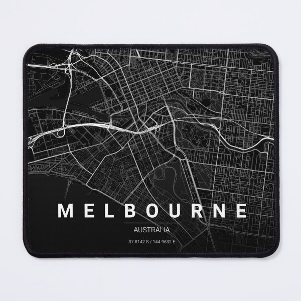 Item preview, Melbourne Map Print | Minimalist Noir City Map | Melbourne Wall Art Poster designed and sold by Lovely Maps.
