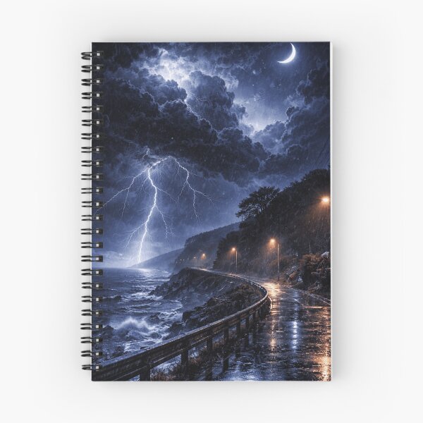 Item preview, Dark Stormy Night Coastal Road designed and sold by JalwaWear.