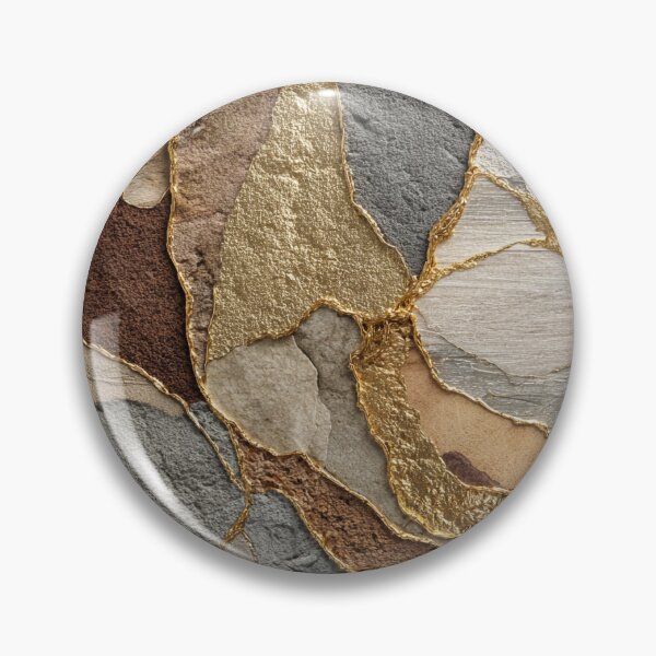 Item preview, Abstract natural stone gold design in beige-brown structured texture designed and sold by CosmicGlyph.