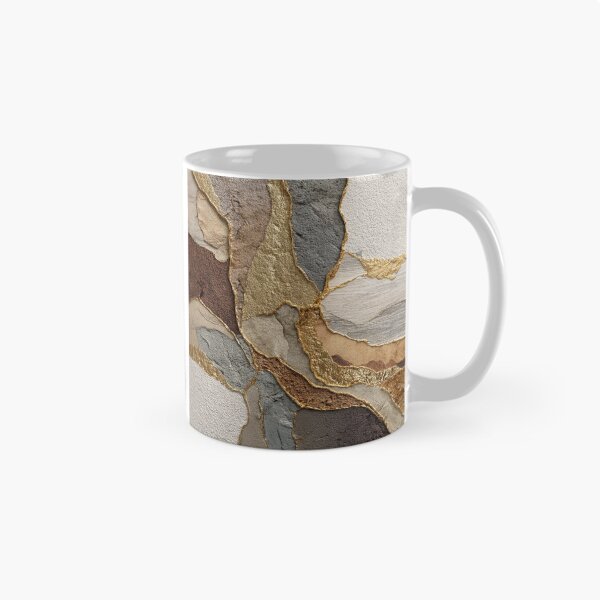 Item preview, Abstract natural stone gold design in beige-brown structured texture designed and sold by CosmicGlyph.