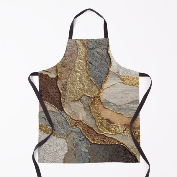 Item preview, Abstract natural stone gold design in beige-brown structured texture designed and sold by CosmicGlyph.