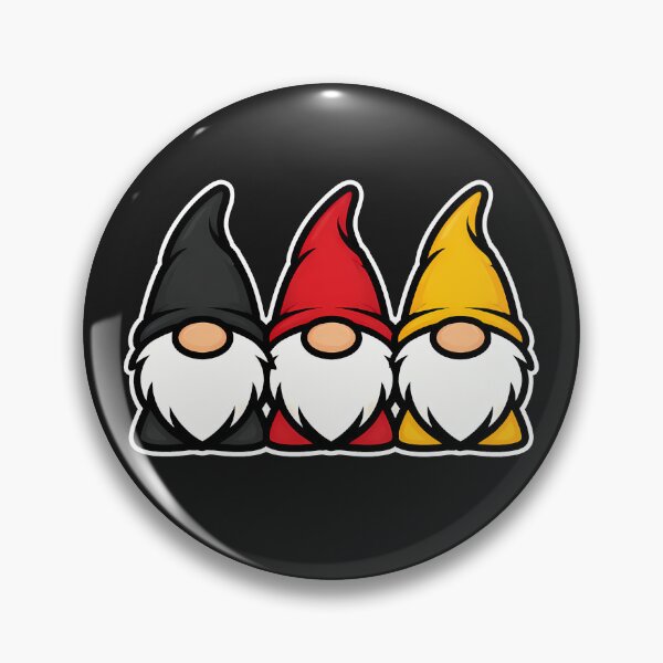 Item preview, Minimalist German Gnome Trio Black Red Gold designed and sold by Infinitee8hirts.