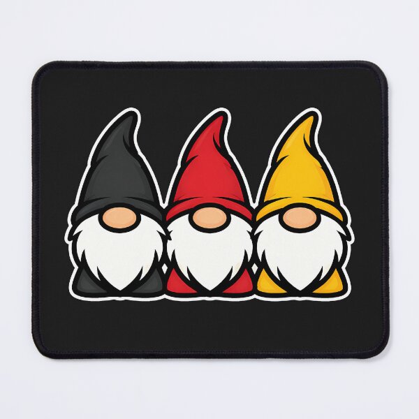 Item preview, Minimalist German Gnome Trio Black Red Gold designed and sold by Infinitee8hirts.