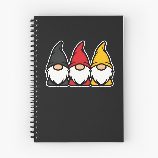 Item preview, Minimalist German Gnome Trio Black Red Gold designed and sold by Infinitee8hirts.