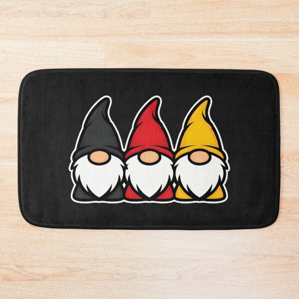 Item preview, Minimalist German Gnome Trio Black Red Gold designed and sold by Infinitee8hirts.