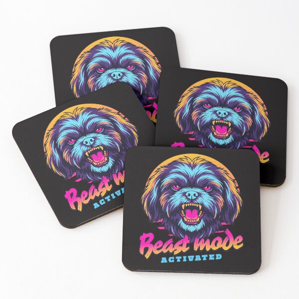 Item preview, Shih Tzu Beast Mode Activated – Neon Cyberpunk Dog Design designed and sold by PixelsPaws.