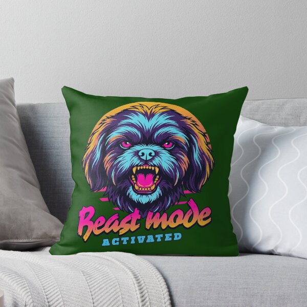 Item preview, Shih Tzu Beast Mode Activated – Neon Cyberpunk Dog Design designed and sold by PixelsPaws.
