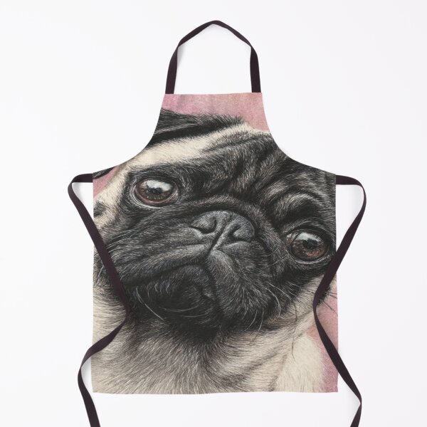 Item preview, Realistic Fawn Pug Dog Portrait Detailed Art designed and sold by NicolasGlowArt.