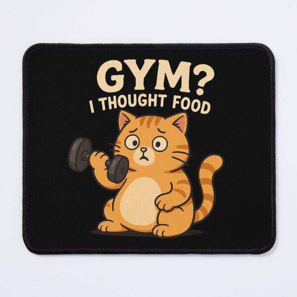 Item preview, Funny Cat Gym Confusion, Gym or Food Meme designed and sold by AYACHI90.