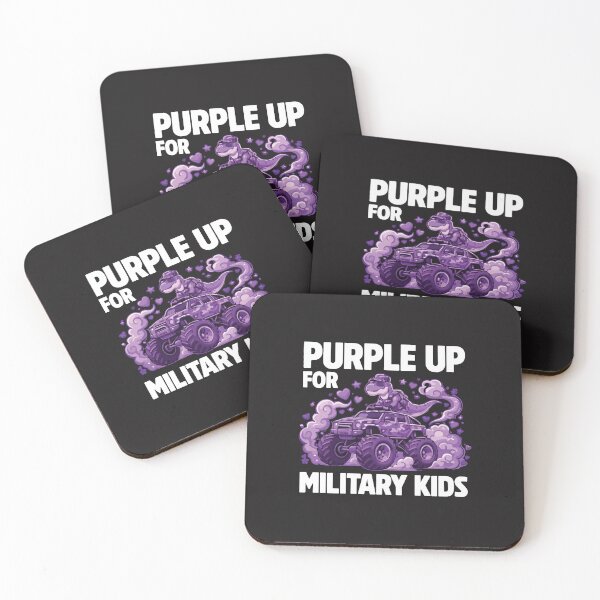 Item preview, Purple Up Military Kids Dino Monster Truck Army Month Of Military Child designed and sold by kiralynstration.