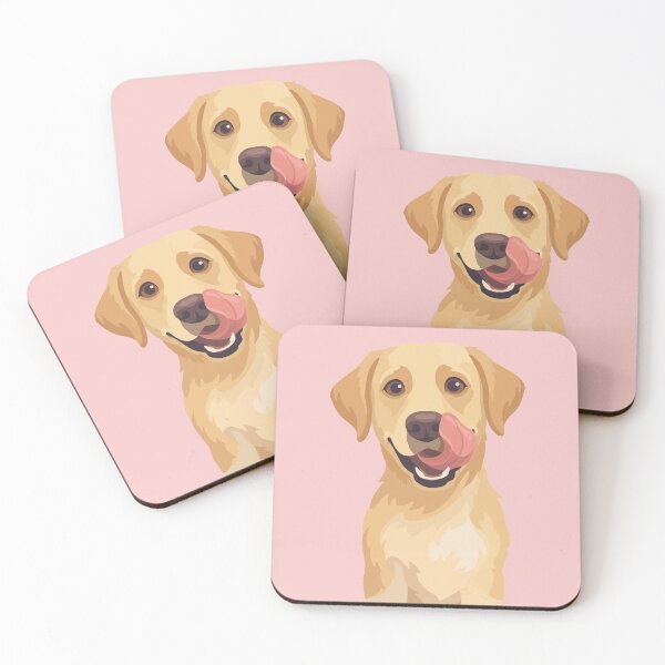 Item preview, Happy Labrador Retriever Licking Nose Dog Portrait designed and sold by BrownHorse90s.