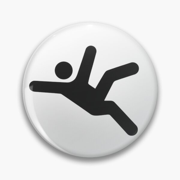 Item preview, Funny Falling Stick Figure | Minimalist Icon Design | Slippery Warning Style designed and sold by SurfGlitch.