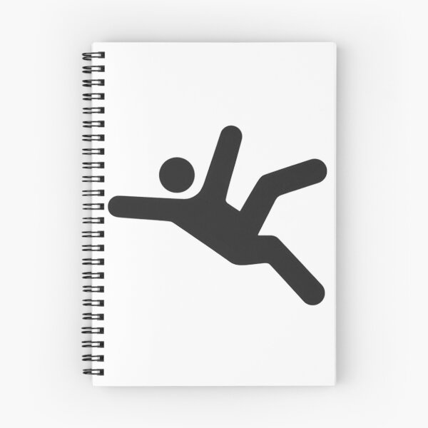 Item preview, Funny Falling Stick Figure | Minimalist Icon Design | Slippery Warning Style designed and sold by SurfGlitch.
