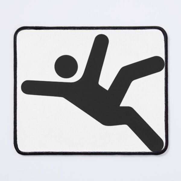 Item preview, Funny Falling Stick Figure | Minimalist Icon Design | Slippery Warning Style designed and sold by SurfGlitch.