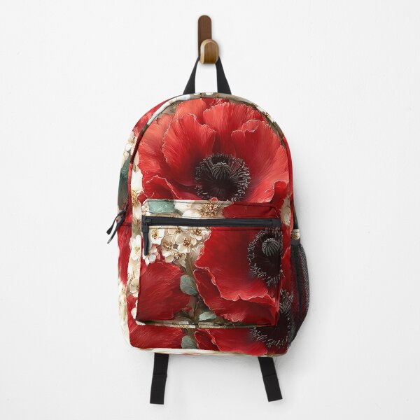 Item preview, Traditional Remembrance Poppies and White Blossom Pattern designed and sold by Yoruhara.