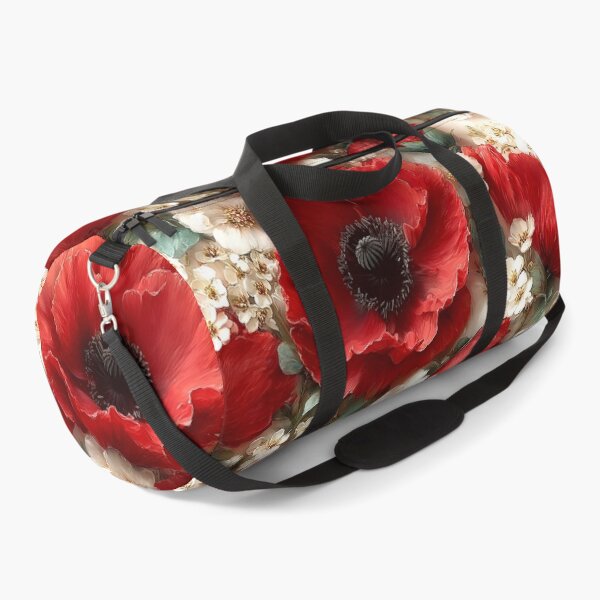 Item preview, Traditional Remembrance Poppies and White Blossom Pattern designed and sold by Nine Lives Studio.