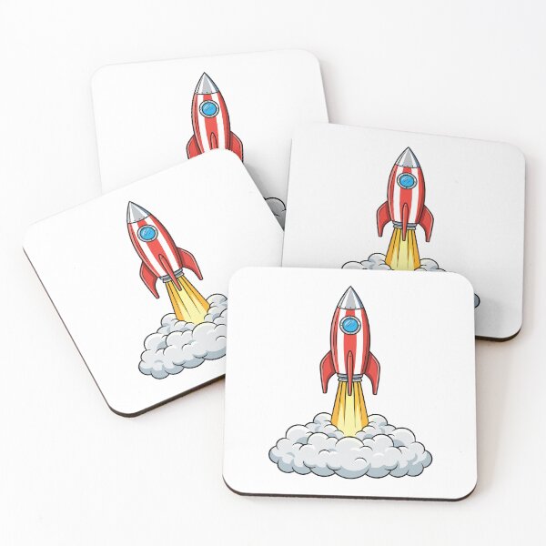 Item preview, Retro Cartoon Rocket Taking Off into Space designed and sold by CLC54.