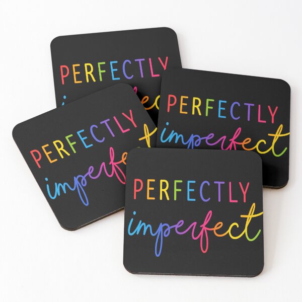Item preview, Perfectly Imperfect - Colorful Rainbow Typography Quote designed and sold by myforestfog.