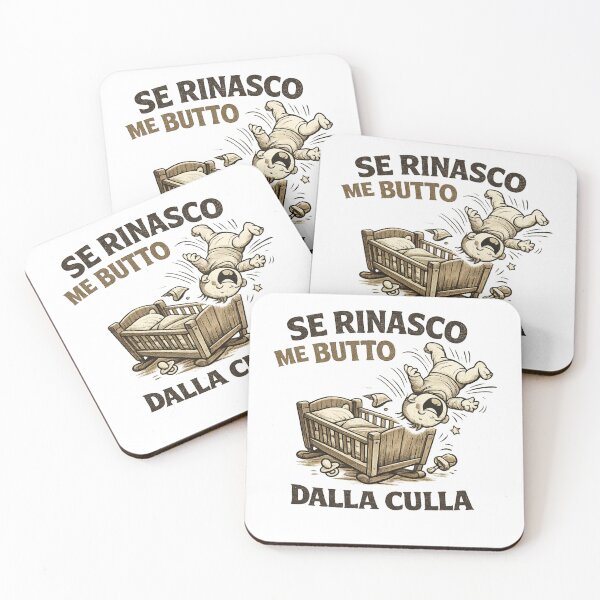 Item preview, Se rinasco me butto dalla culla - IRONIA ITALIANA designed and sold by AndGug.