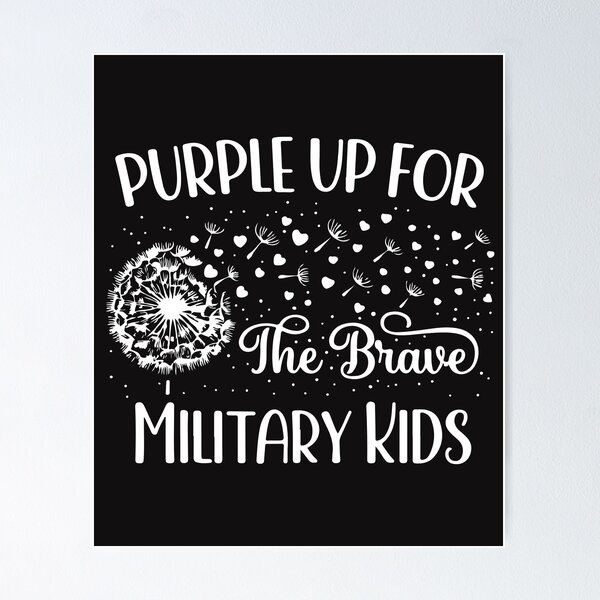 Item preview, Purple Up Military Kids Dandelion Shirt Month Of Military Child Support designed and sold by kiralynstration.