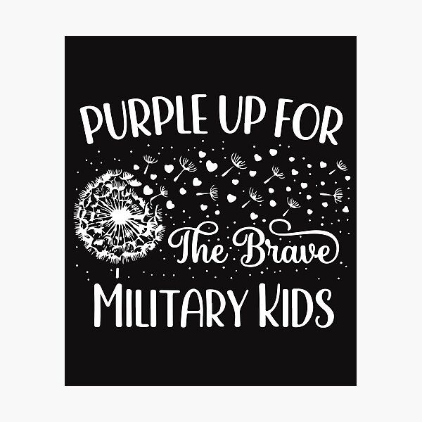 Item preview, Purple Up Military Kids Dandelion Shirt Month Of Military Child Support designed and sold by kiralynstration.