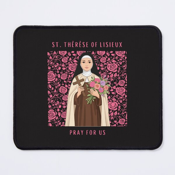 Item preview, Saint Therese Pray For Us Little Flower Catholic Floral Faith Gift designed and sold by kiralynstration.