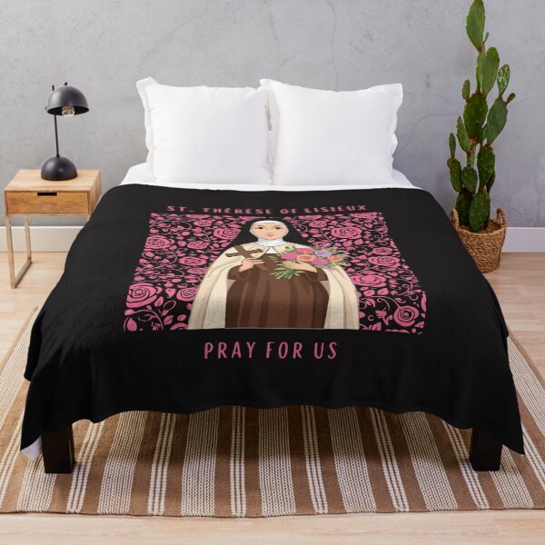 Item preview, Saint Therese Pray For Us Little Flower Catholic Floral Faith Gift designed and sold by kiralynstration.