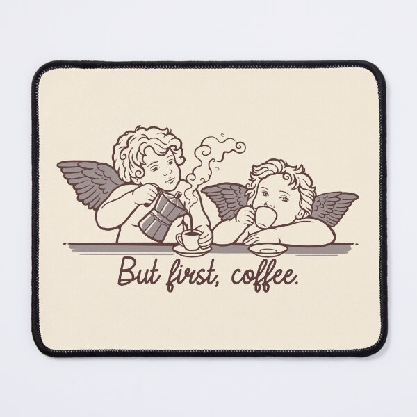 Item preview, But First Coffee - Raphael's Angels with Moka - Renaissance Art Parody designed and sold by NemiMakeit.
