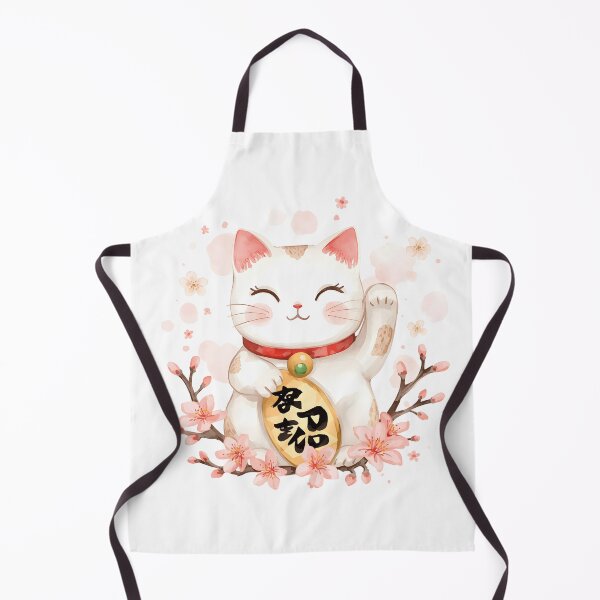 Item preview, Cat Maneki-neko with sakura designed and sold by uunaa.