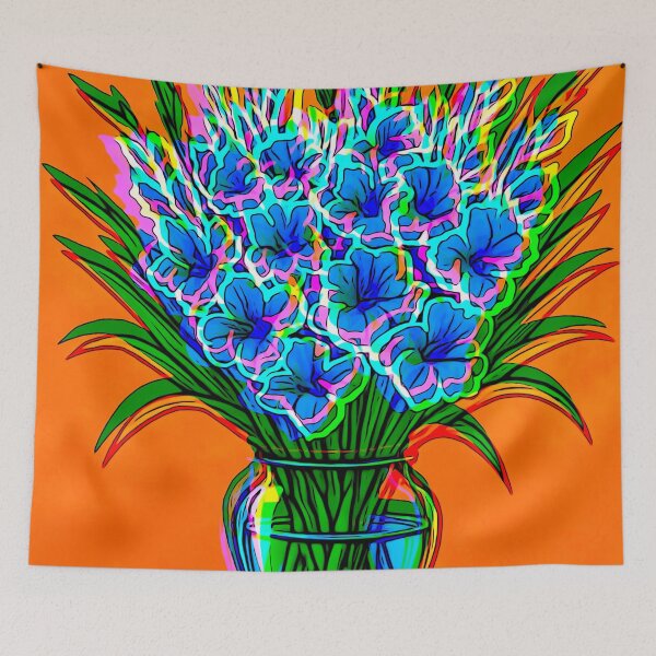 Item preview, Pop Art gladioli in CRT photo effect designed and sold by asanaworld.