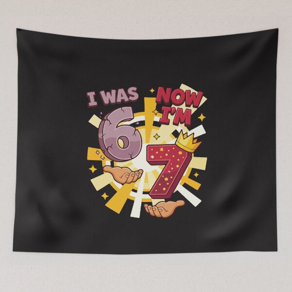 Item preview, I Was 6 Now Im 7 Funny 7th Birthday Boy Gift Kids Turning Seven designed and sold by kiralynstration.
