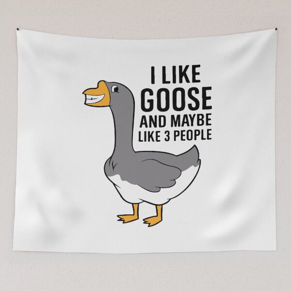 Item preview, I Like Goose And Maybe 3 People Funny Goose Lover Introvert Humor designed and sold by kiralynstration.