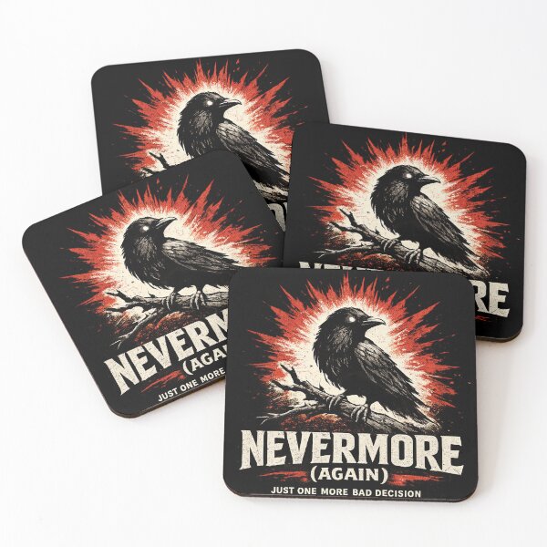 Item preview, Edgar Allan Poe Nevermore Again Quote designed and sold by Retr0Tshirts.