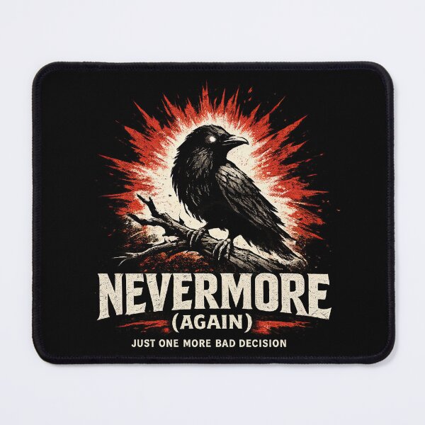 Item preview, Edgar Allan Poe Nevermore Again Quote designed and sold by Retr0Tshirts.