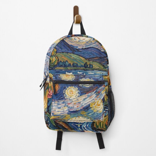 Item preview, Starry Landscape with expressive brushstrokes and nature flow in gouache style  designed and sold by FotoworldEdel.