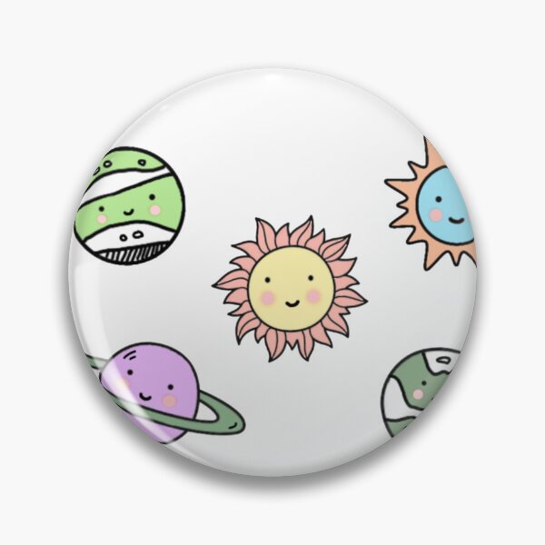 Item preview, Kawaii Pastel Planets, Cute Solar System Doodle designed and sold by CLC54.