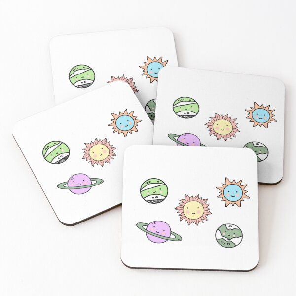 Item preview, Kawaii Pastel Planets, Cute Solar System Doodle designed and sold by CLC54.