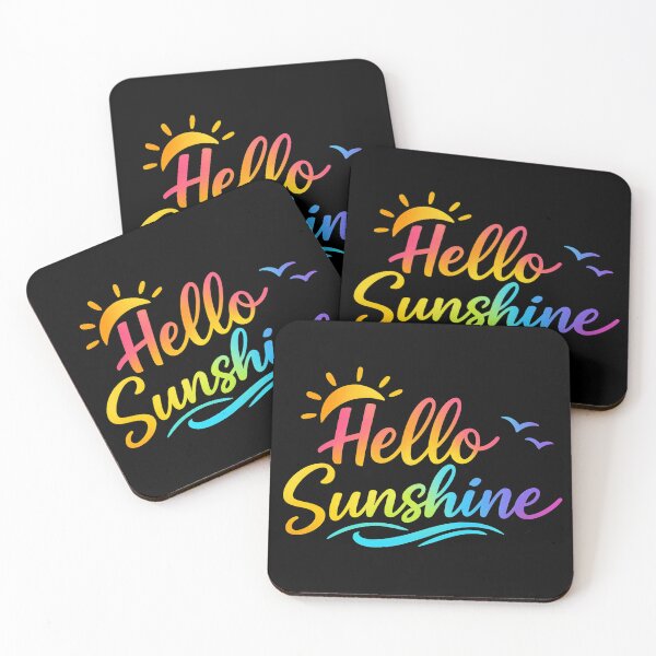Item preview, Hello Sunshine - Colorful Rainbow Summer Typography designed and sold by myforestfog.