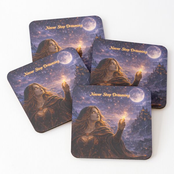Item preview, Never Stop Dreaming Fantasy Magic Night Art designed and sold by KnitOfShadoF.